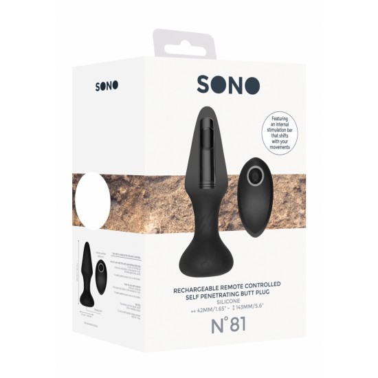 Plug Anal Sono Comando Distancia No 81 Preto Sex Shop Online