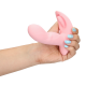 Vibrador de Cueca com Estimulador de Clitoris e Comando - Loveline - Rosa