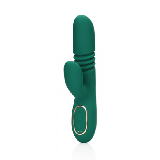 Este vibrador rotativo e Thrusting foi projetado para estimulação simultânea do clitóris e do ponto G. Recursos especiais são adicionados para criar orgasmos sensacionais. Descubra momentos infinitos de alegria e surpres