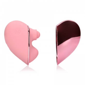 Estimulador de Clitoris com Vibração e Pulsação - Loveline - Coração Rosa
