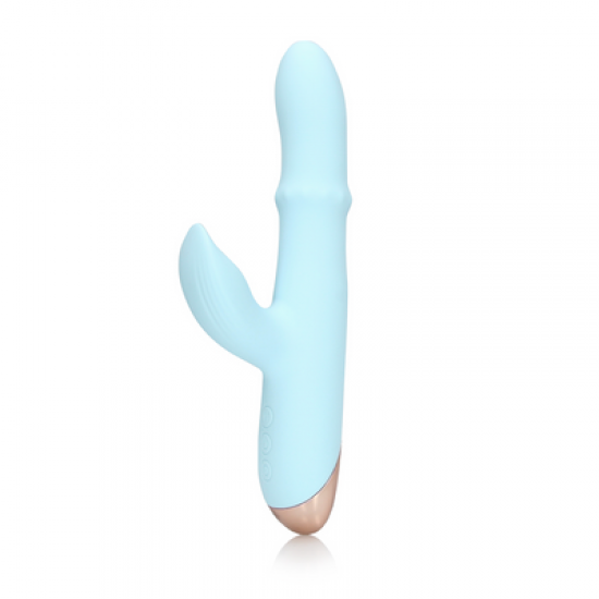 Vibrador Pulsante do tipo Rabbit com Anel interno que Sobe-e-Desce.