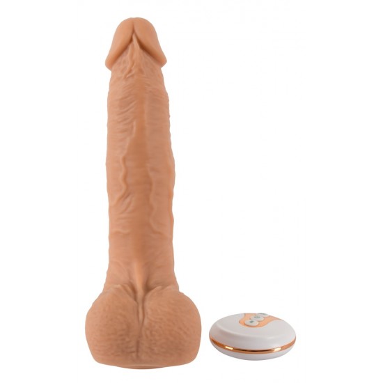 Um vibrador de impulso em forma de pênis realista com uma forte ventosa que adere a qualquer superfície lisa. A ventosa torna possível a diversão sem usar as mãos. Os 7 modos de vibração e 5 modos de impulso podem ser co