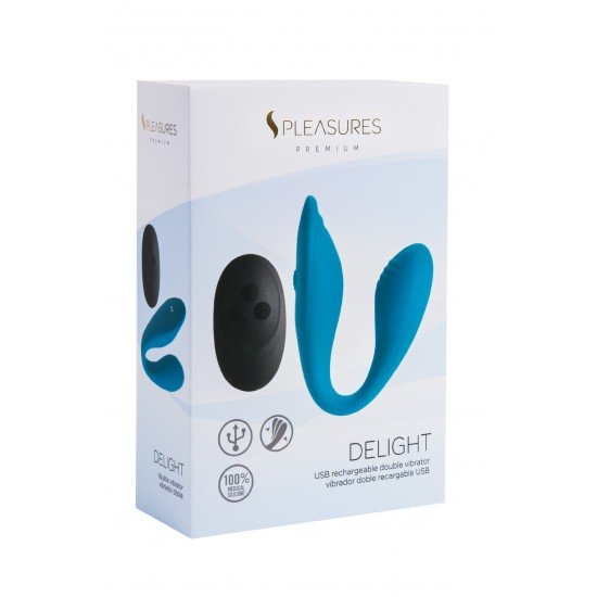 Delight é um vibrador de dupla estimulação controlado remotamente especialmente concebido para penetrar na vagina e estimular o clitóris ao mesmo tempo que o ponto G. Ideal como brinquedo para casais, onde a penetração t