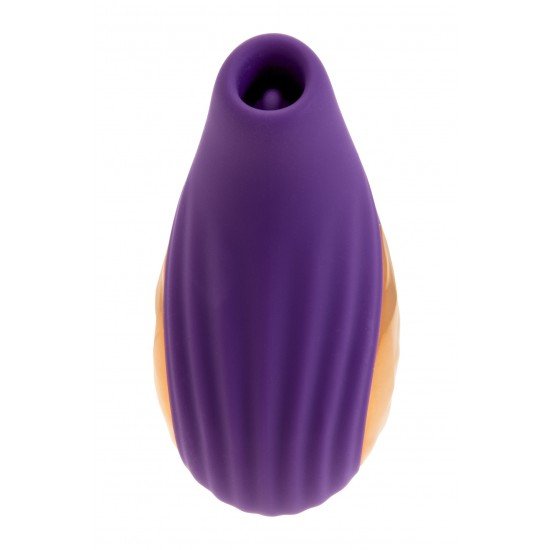 Pulsador e vibrador especialmente concebidos para a estimulação do clitóris. Com um design futurista e elegante, feito de silicone muito macio e com um detalhe de bronze brilhante que lhe dá um toque delicado. Muito ergo