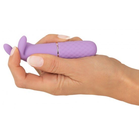 Vibrador clitoriano da 5ª geração de CutiesCom vibro-orelhas macias e flexíveisVibrações intensas que vão fundo no interiorFácil de usarDesign elegante em cor pastelA textura de diamante facilita a pegadaSilicone aveluda