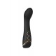 O vibrador de ponto G Juliette da coleção Elite da Dream Toys é um vibrador preto com detalhes elegantes em dourado e uma ponta flexível e dobrada que é perfeita para estimulação do ponto-G. O potente motor oferece-lhe 7