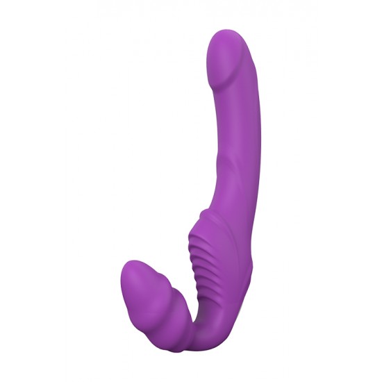 Strap on sem cintas que facilmente se adapta às suas curvas e mantém a posição durante toda a relação íntima.Vibrador em silicone equipado com 2 potentes motores de vibração que lhe oferecem 9 diferentes padrões de vibra