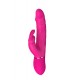 Vibrador de aspecto realista e com estimulador de clitóris em forma de coelhinho, feito a partir de silicone seguro para o corpo.Equipado com 2 motores de vibração que lhe oferecem 3 níveis de vibração constante e 6 ritm