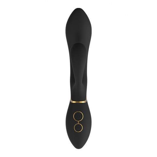 O vibrador Amelie da coleção Elite da Dream Toys é um vibrador preto com detalhes elegantes em dourado. A sua forma curva e cabeça bastante grande e flexível tornam-no ideal para uma estimulação intensamente prazerosa do