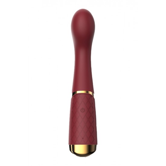 Como os outros brinquedos do Romance, o vibrador do ponto G Lucy é elegante e romântico por fora, e cheio de tecnologia por dentro. O vibrador de ponto G Romance Lucy tem uma textura em forma de diamante em silicone maci