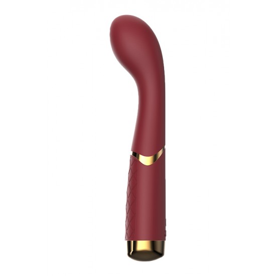 Como os outros brinquedos do Romance, o vibrador do ponto G Lucy é elegante e romântico por fora, e cheio de tecnologia por dentro. O vibrador de ponto G Romance Lucy tem uma textura em forma de diamante em silicone maci