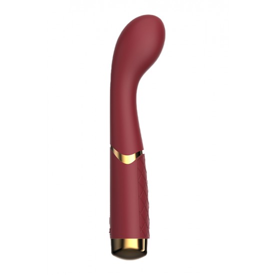 Como os outros brinquedos do Romance, o vibrador do ponto G Lucy é elegante e romântico por fora, e cheio de tecnologia por dentro. O vibrador de ponto G Romance Lucy tem uma textura em forma de diamante em silicone maci