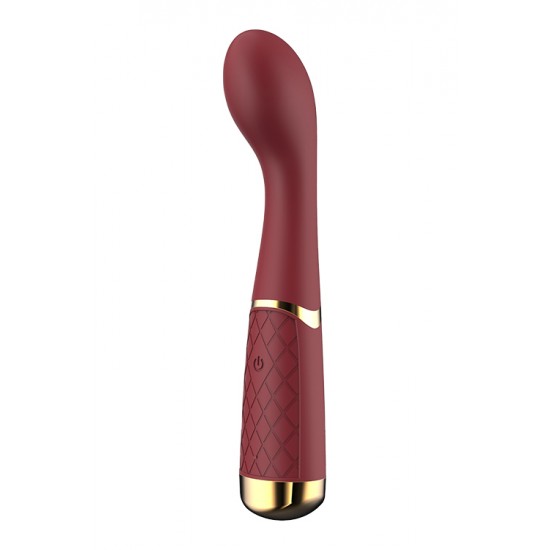 Como os outros brinquedos do Romance, o vibrador do ponto G Lucy é elegante e romântico por fora, e cheio de tecnologia por dentro. O vibrador de ponto G Romance Lucy tem uma textura em forma de diamante em silicone maci