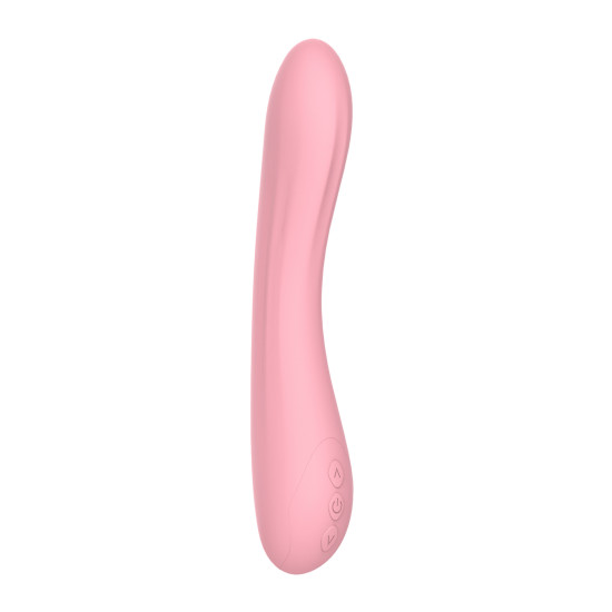 Este é o vibrador Peach Party da gama Candy Shop. É flexível, o que torna o vibrador adequado para usuários que não gostam da sensação de um vibrador robusto, mas preferem um que se flexione e se mova junto com o corpo.