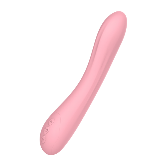 Este é o vibrador Peach Party da gama Candy Shop. É flexível, o que torna o vibrador adequado para usuários que não gostam da sensação de um vibrador robusto, mas preferem um que se flexione e se mova junto com o corpo.