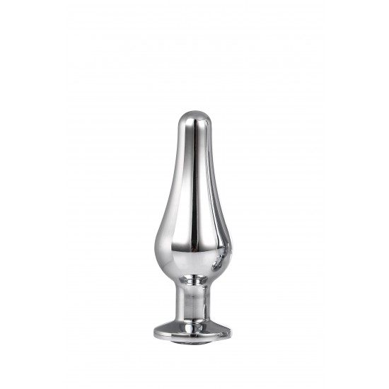 A coleção Gleaming Love apresenta este plug anal de formato cônico e brilhante com uma pedra preciosa na base. Feito de alumínio leve e liso, este brinquedo de prazer é fácil de deslizar e a largura crescente é garantida