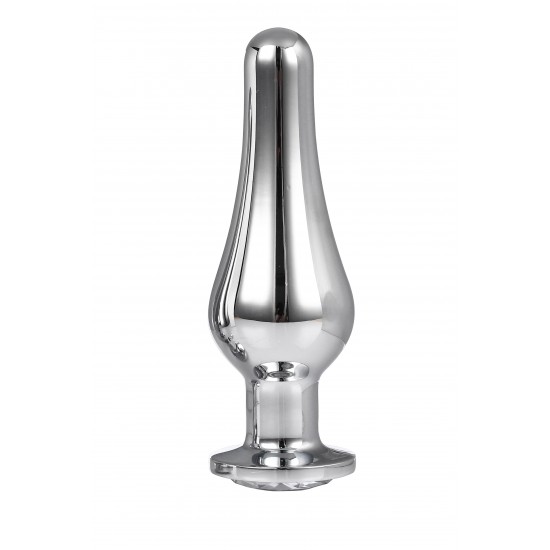 A coleção Gleaming Love apresenta este plug anal de formato cônico e brilhante com uma pedra preciosa na base. Feito de alumínio leve e liso, este brinquedo de prazer é fácil de deslizar e a largura crescente é garantida