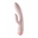 Coco é um vibrador duo feito de silicone sólido macio e ABS com um corpo ligeiramente flexível e curvo e um estimulador clitoriano flexível. O duo vibe é seguro para o corpo, livre de látex e livre de ftalatos. Possui 2