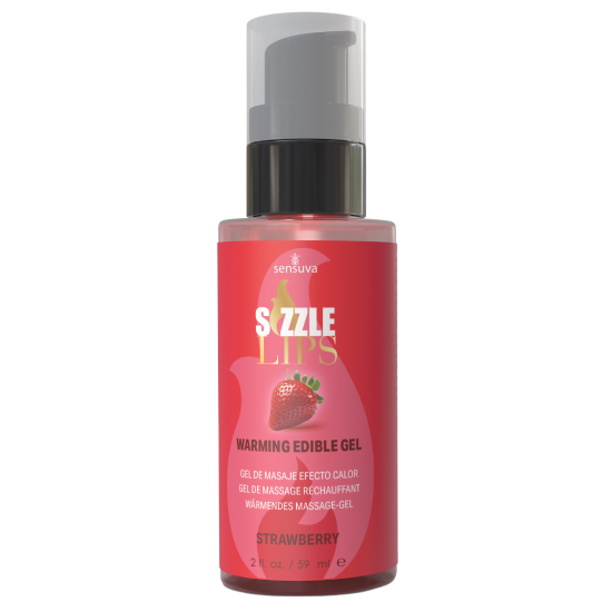 Faça seu parceiro corar com Sizzle Lips, o Gel Aquecedor Comestível que fica quente quando você sopra nele. Massaje em uma pequena área do corpo, sopre para esquentar e então beije e lamba tudo. Quanto mais você esfrega,