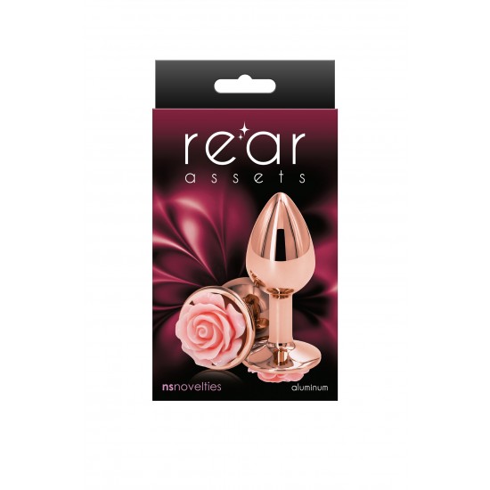 Brinquedo anal leve e cromado projetado para excitação visual e sensual. Feito de alumínio leve e moldado para penetração sem esforço, este plug anal seguro para o corpo tem uma bela decoração de rosas na base. Adequado