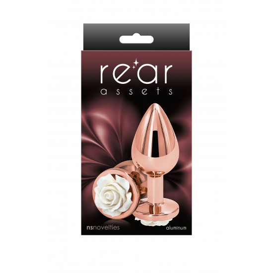 Brinquedo anal leve e cromado projetado para excitação visual e sensual. Feito de alumínio leve e moldado para penetração sem esforço, este plug anal seguro para o corpo tem uma bela decoração de rosas na base. Adequado