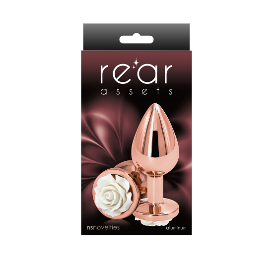 Brinquedo anal leve e cromado projetado para excitação visual e sensual. Feito de alumínio leve e moldado para penetração sem esforço, este plug anal seguro para o corpo tem uma bela decoração de rosas na base. Adequado