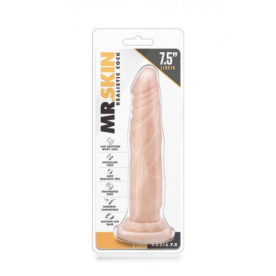 Seja um bom anfitrião e receba de braços abertos o Mr. Skin em sua casa!Dildo realista com cabeça e corpo proeminente. Com forte base de sucção para que possa desfrutar de excitantes aventuras "mãos-livres". Com toque su