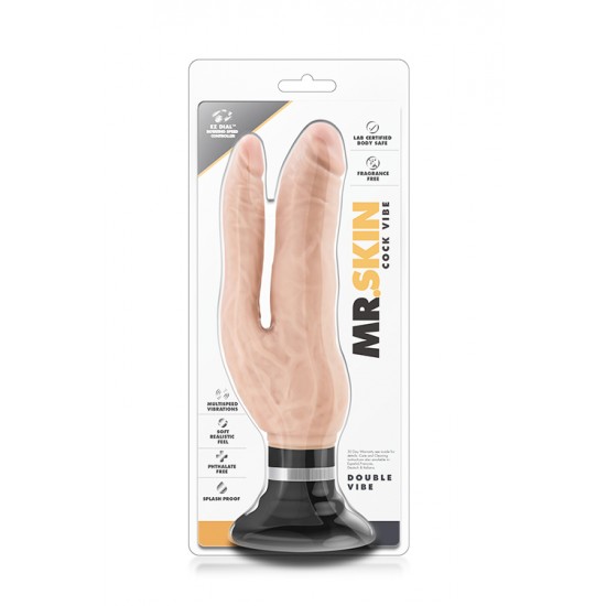 Seja um bom anfitrião e receba de braços abertos o Mr. Skin em sua casa!Vibrador realista com cabeça e corpo proeminente e flexível. Com botão rotativo na base para navegar entre as potentes e profundas vibrações multive