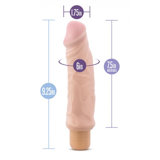 Para quem gosta bem ao natural!Vibrador sensual com toque e aspecto surpreendentemente real e multivelocidades. Com uma camada exterior suave e um eixo interno firme e flexível ao mesmo tempo, para se adaptar de forma pe