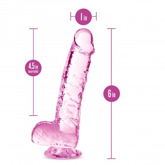 Para uma sensação real, o Dildo Cristalino Naturally Yours 6" visa agradar. É esculpido à mão para um efeito realista, com a quantidade certa de firmeza e flexibilidade. A base da ventosa gruda em quase qualquer superfíc