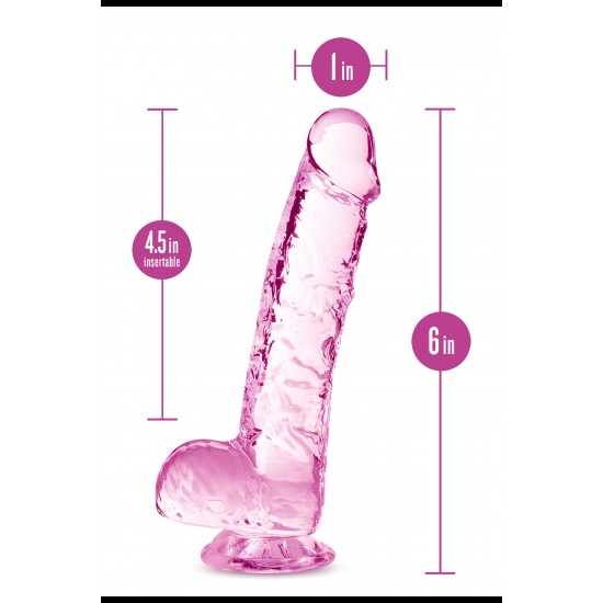 Para uma sensação real, o Dildo Cristalino Naturally Yours 6" visa agradar. É esculpido à mão para um efeito realista, com a quantidade certa de firmeza e flexibilidade. A base da ventosa gruda em quase qualquer superfíc