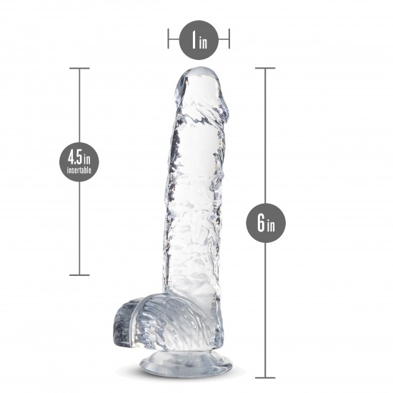 Para uma sensação real, o Dildo Cristalino Naturally Yours 6" visa agradar. É esculpido à mão para um efeito realista, com a quantidade certa de firmeza e flexibilidade. A base da ventosa gruda em quase qualquer superfíc