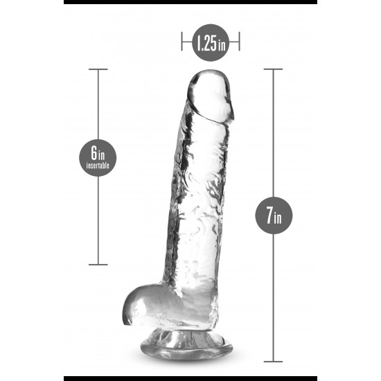 Para uma sensação real, o Dildo Cristalino Naturally Yours 7" visa agradar. É esculpido à mão para um efeito realista, com a quantidade certa de firmeza e flexibilidade. A base da ventosa gruda em quase qualquer superfíc