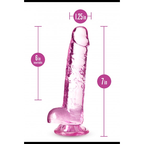 Para uma sensação real, o Dildo Cristalino Naturally Yours 7" visa agradar. É esculpido à mão para um efeito realista, com a quantidade certa de firmeza e flexibilidade. A base da ventosa gruda em quase qualquer superfíc