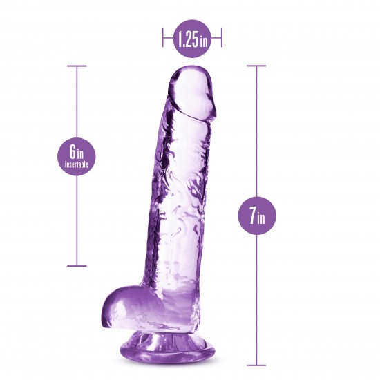 Para uma sensação real, o Dildo Cristalino Naturally Yours 7" visa agradar. É esculpido à mão para um efeito realista, com a quantidade certa de firmeza e flexibilidade. A base da ventosa gruda em quase qualquer superfíc