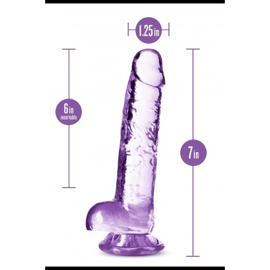 Para uma sensação real, o Dildo Cristalino Naturally Yours 7" visa agradar. É esculpido à mão para um efeito realista, com a quantidade certa de firmeza e flexibilidade. A base da ventosa gruda em quase qualquer superfíc