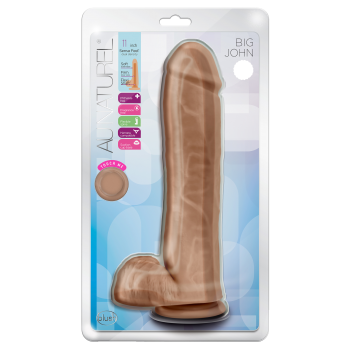 AU NATUREL BIG JOHN 11 INCH DILDO MOCHA