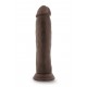 DR. SKIN PLUS 9 INCH POSABLE THICK DILDO CHOCOLATE