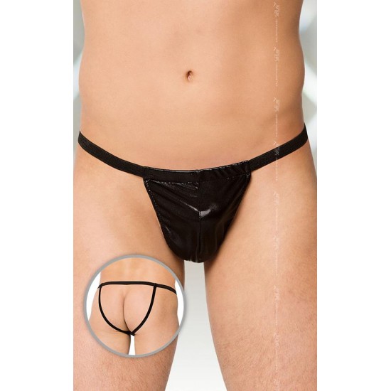 Tanga masculina, aspecto coquilha, aberta atrás.