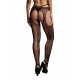 Suspender pantyhose with strappy waist - Black - O/S