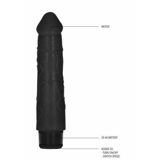 Um brinquedo erótico que não vai desapontar!!Vibrador multispeed de 17.5cm, com aparência realista (cabeça pormenorizada e veias) e corpo largo para que se sinta preenchido(a) e possa desfrutar do máximo de prazer.