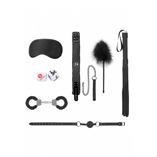 Kit Bondage Iniciante 7pcs Introductory #6 Ouch! Preto