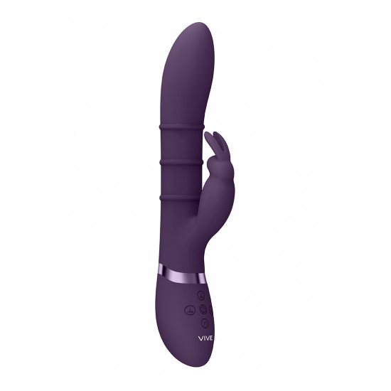 A marca High Class VIVE representa o derradeiro estímulo através da inovação contínua! Este vibrador de coelho de ponto G topo de gama possui um recurso exclusivo que fará os seus dedos dos pés enrolarem em êxtase! Possu