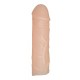 Skin-coloured penis sleeve made out of realistic Nature Skin material. Complete length 15.5 cm (3 cm of this is the extension), inner Ø 2 cm (very flexible), outer Ø 4 cm. Material: TPR, phthalate-free according to EU Re