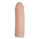 Skin-coloured penis sleeve made out of realistic Nature Skin material. Complete length 15.5 cm (3 cm of this is the extension), inner Ø 2 cm (very flexible), outer Ø 4 cm. Material: TPR, phthalate-free according to EU Re