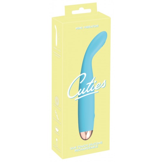 O pequeno vibrador azul para um prazer quente! Este vibrador é pequeno, mas poderoso e um dos Cuties de segunda geração. Tem uma superfície macia aveludada que desliza quase sozinha. Uma vez instalado, ele dá prazer ao