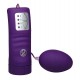 Purple bullet made of solid easy-glide material with a velvety surface. With a push-button for easy control of 4 step vibrations. Length 5.5 cm, Ø 3.5 cm. Free of phthalates according to EU regulation REACH. Please order