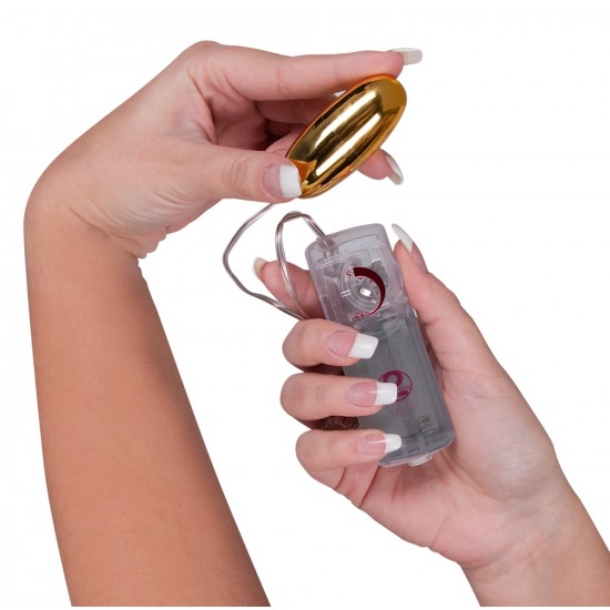 Golden star para orgasmos galácticos. Basta inserir o ovo dourado vibro-vaginal ou anal, ligue a vibração multi-velocidade com a unidade de controle acessível e experimente sensações de massagem profundas e selvagens. Ma