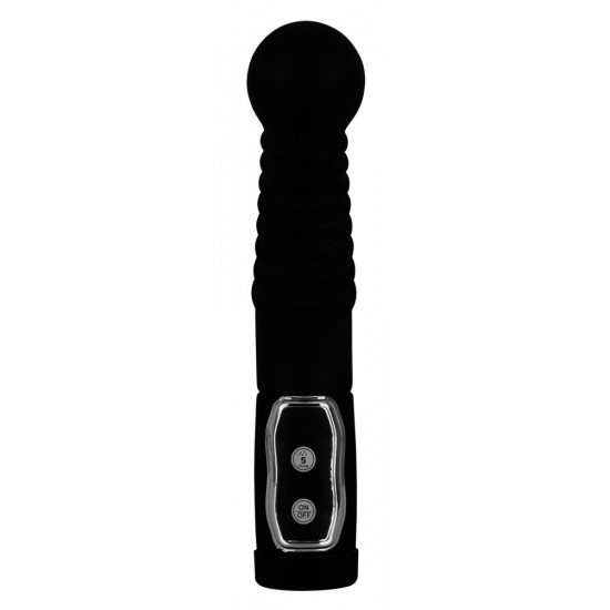 Stimulate HIS P-spot!Prostate rotator with a ball-shaped head and grooves on the shaft. With 5 rotation modes. Complete length 20 cm, max. Ø 4.1 cm. Material: silicone with a polyurethane cover, ABS, phthalate-free acco