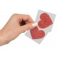 Glitter nipple stickers to add a professional look to private performances. Sparkling red heart-shaped nipple stickers. Size: 5.9 x 5.9 cm. Material: 80% paper, 15% PET, 5% glue. 1 pair.